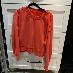 lululemon athletica Orange Crew Neck Sweater